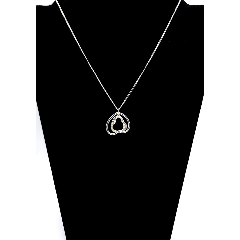 SAO‎ Triple Heart Necklace 17-20in Silver